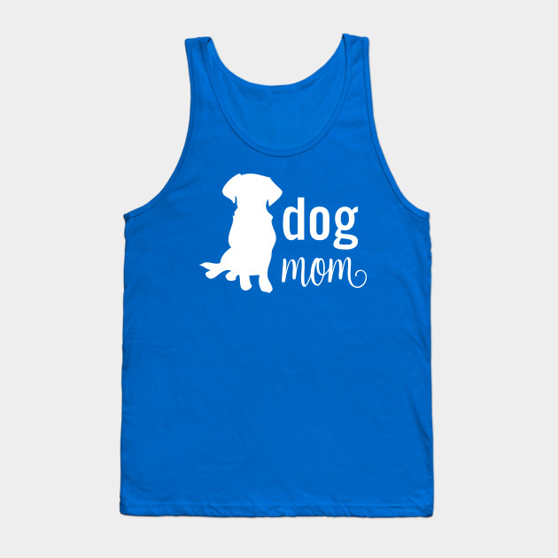 Dog Mom Silhouette White